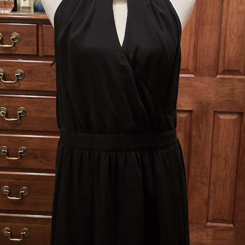 White House Black Market Black Halter Sundress